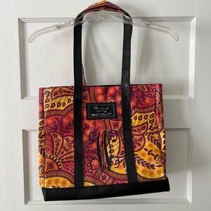 Scout monogrammed vinyl tote bag with W initial
